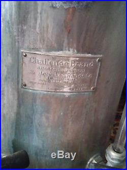 000 Rare Vintage John Van Range Challenger Brand Tea Coffee Urn Copper Glass Nik