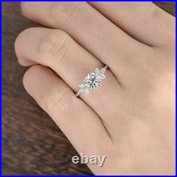 1.10 Ct Round Lab Created Diamond Valentine Gift For Her 14k White Gold Plated
