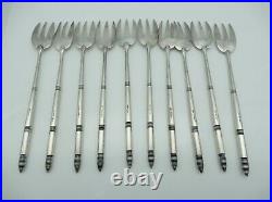 10 Vintage TIFFANY & CO. Silver Plate Seafood / Cocktail Forks RARE TO FIND