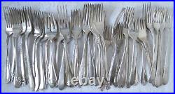 100 VINTAGE CRAFT GRADE SILVER PLATE Forks & Spoons