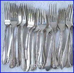 100 VINTAGE CRAFT GRADE SILVER PLATE Forks & Spoons