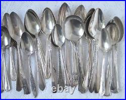 100 VINTAGE CRAFT GRADE SILVER PLATE Forks & Spoons