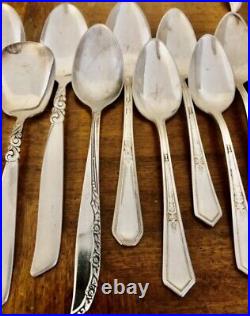 100 Vintage Antique Silver Plated Teaspoons No Monograms Mixed Lot