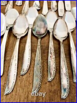 100 Vintage Antique Silver Plated Teaspoons No Monograms Mixed Lot