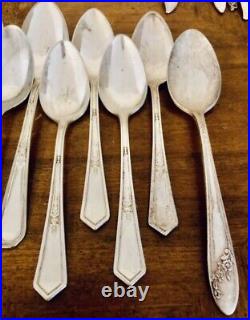 100 Vintage Antique Silver Plated Teaspoons No Monograms Mixed Lot