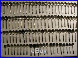 100 Vtg Craft Grade Sugar Spoons Ornate Silver Plate Flatware Lot 27