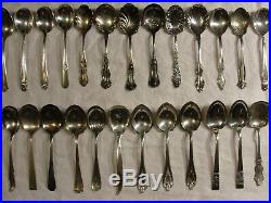 100 Vtg Craft Grade Sugar Spoons Ornate Silver Plate Flatware Lot 27