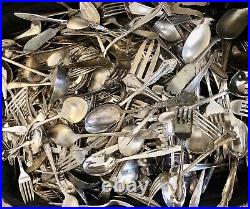 10lbs SILVER PLATED CUTLERY LOT VINTAGE FLATWARE SILVERWARE