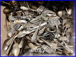 10lbs SILVER PLATED CUTLERY LOT VINTAGE FLATWARE SILVERWARE