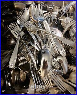 10lbs SILVER PLATED CUTLERY LOT VINTAGE FLATWARE SILVERWARE