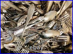 10lbs SILVER PLATED CUTLERY LOT VINTAGE FLATWARE SILVERWARE