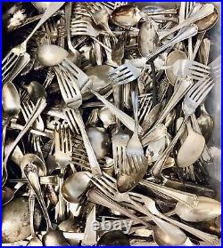 10lbs SILVER PLATED CUTLERY LOT VINTAGE FLATWARE SILVERWARE