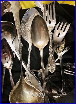 10lbs SILVER PLATED CUTLERY LOT VINTAGE FLATWARE SILVERWARE