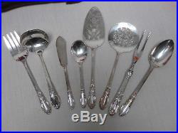 126 PCS VINTAGE 1881 ROGERS ONEIDA ENCHANTMENT SILVERPLATE FLATWARE with CASE