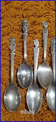 15 Vintage Silver Plate Spoons Yogi Charlie Tony Woody And More