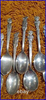 15 Vintage Silver Plate Spoons Yogi Charlie Tony Woody And More