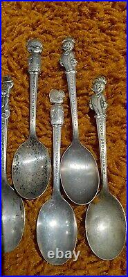 15 Vintage Silver Plate Spoons Yogi Charlie Tony Woody And More