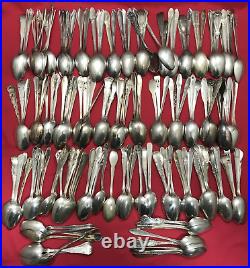 150 Pc Silverplated 6 TEASPOONS Antique to Vintage Pattern Mix