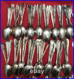 150 Pc Silverplated 6 TEASPOONS Antique to Vintage Pattern Mix