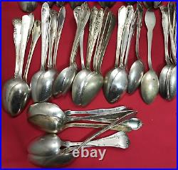 150 Pc Silverplated 6 TEASPOONS Antique to Vintage Pattern Mix