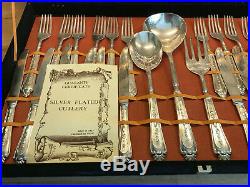 153 Piece Italian Cutlery Set Setting Vintage Silver Plated -Cased box(2) + set