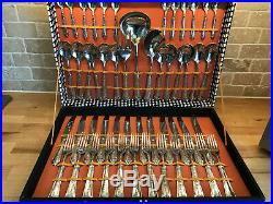 153 Piece Italian Cutlery Set Setting Vintage Silver Plated -Cased box(2) + set