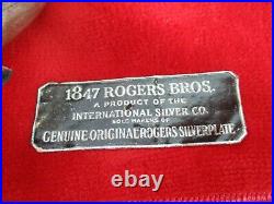 1847 Rogers Bros Silver Plate Service For 12 8+4 VTG Felt Case Hard Back Snap
