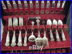 1847 Rogers Bros Vintage (1904) Grape Set for 12, Dinner & Luncheon, 66 pieces