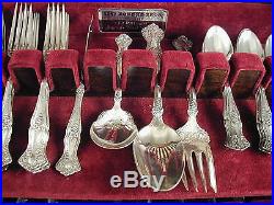 1847 Rogers Bros Vintage (1904) Grape Set for 12, Dinner & Luncheon, 66 pieces