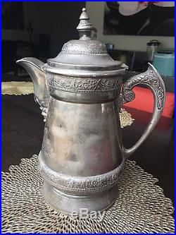 1878 Vintage Victorian Water Pitcher silver plated by WIlcox Silverplate