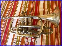 1892 Vintage Henry Distin Cornet Superior Silver Plated Used