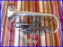 1892 Vintage Henry Distin Cornet Superior Silver Plated Used