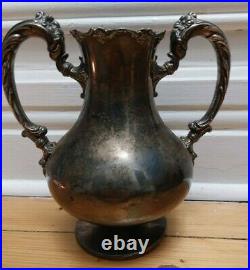 1914-15 Spalding Hockey Trophy Silver Plate Antique Vintage St. Lawrence Canada
