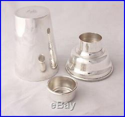 1930's Art Deco Vintage Mappin & Webb Silver Plate Cocktail Shaker Antique Mixer