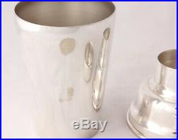 1930's Art Deco Vintage Mappin & Webb Silver Plate Cocktail Shaker Antique Mixer