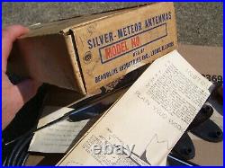 1950s Original NOS Silver Meteor Dual auto Antenna Vintage Chevy Ford Jalopy vw