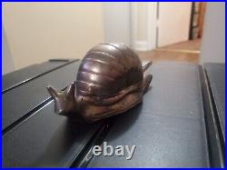 1950s Vintage Silver Plated Snail Escargot Spice Dish Butter Tray Withglass