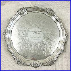 1960 The Aga Khan IV Silver Plate Tray Royal Presentation Gift Governor of Kenya