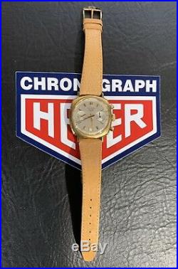 1970s Vintage Heuer Camaro Chronograph Ref. 73445 Gold Plated Serviced