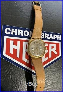 1970s Vintage Heuer Camaro Chronograph Ref. 73445 Gold Plated Serviced