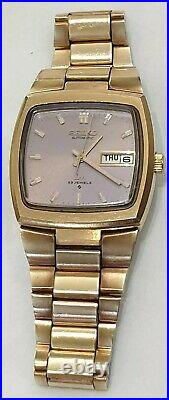 1974 Seiko LM Lord Matic 5606 5060 23 Jewel Automatic Day Date Gold Plated