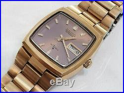 1974 Seiko LM Lord Matic 5606 5060 Gold Plated 23 Jewel Automatic RARE GOLD