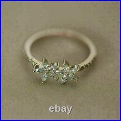 2.0 Ct Marquise Cut Moissanite Vintage Engagement Ring in 14K Yellow Gold Plated
