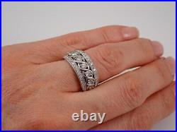 2.00Ct Round Cut Real Moissanite Engagement Ring 14K White Gold Silver Plated
