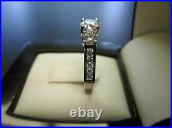 2.50Ct Round Cut Moissanite Women Engagement Ring 14K White Gold Plated Silver