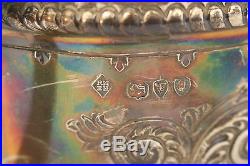 2 Vintage Large SOLID SILVER Two Handle Trophies Cups 215