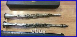 2 Vintage Metal Clarinets Holton/ Madelon for Restoration or Home Decor with Cases
