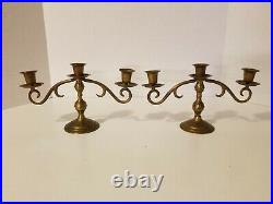 20 Vintage Brass & Silver Plate Candlestick Candle Holders -Wedding, Party, Decor