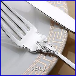 24-Piece High Quality Vintage Stainless Steel Flatware Cutlery Set Service For 6