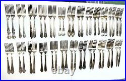 25 Pairs 50 PC Lot Silverplate DINNER FORKS Silver Plate Craft Vintage Jewelry